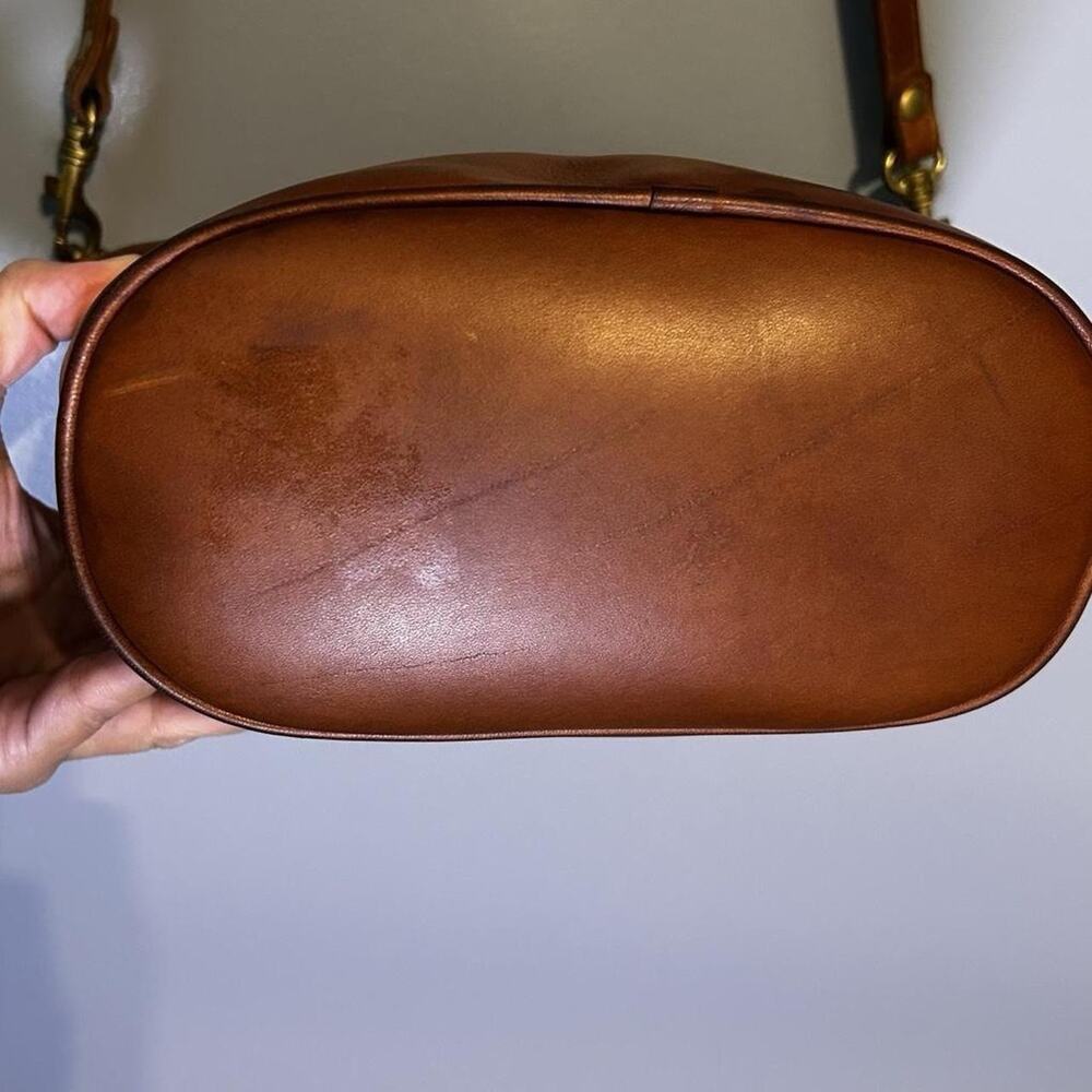 VTG G.H. Bass & Co Brown Genuine Leather Shoulder Bag | Hobo Crossbody Purse - Picture 4 of 11